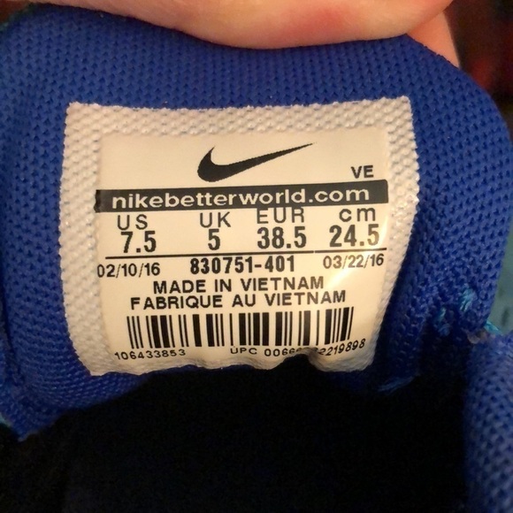 Nike flex 2016 running shoes size 7.5 ombré blue - Picture 5 of 11